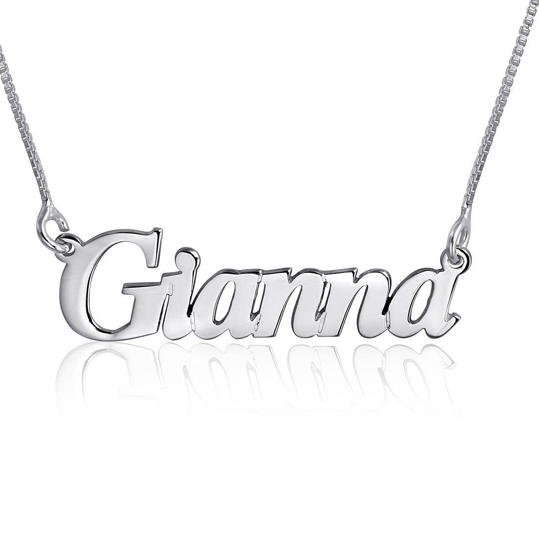 Gianna, Handwriting Style, Sterling Silver - 1