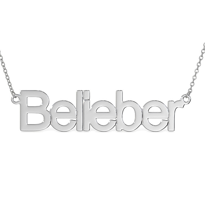 Belieber Necklace in 14k White Gold - 1