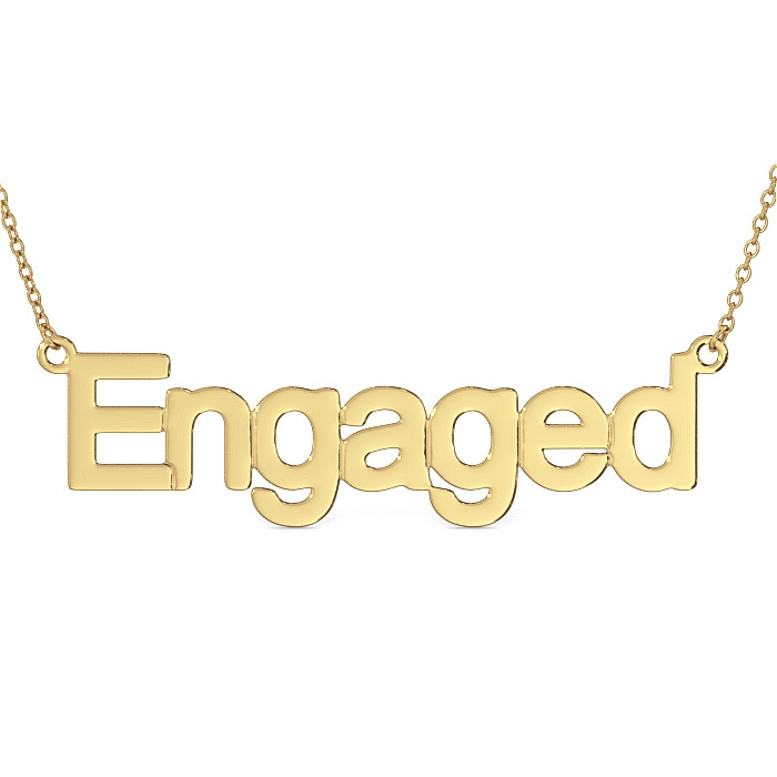 Engaged Necklace in 14k Yellow Gold - 1
