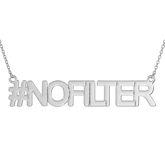 #NoFilter Necklace in 14k White Gold - 1